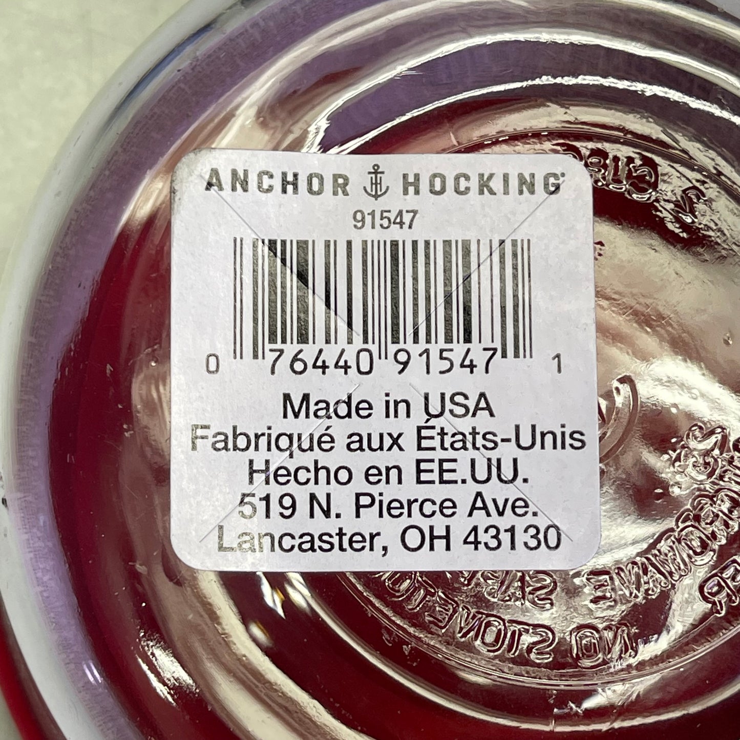 ANCHOR HOCKING (6 PACK) 2-Cup Glass Food Storage Container Clear + Red Lid 91547