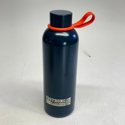 CHRISTIAN ART GIFTS Strong & Courageous Stainless Steel Water Bottle 17 Oz Blue