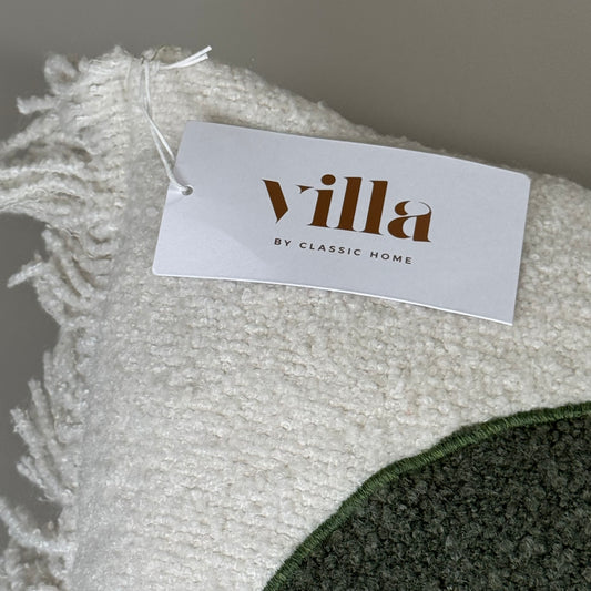 VILLA RN 20"x20" Gantt Pillow in Green/Ivory