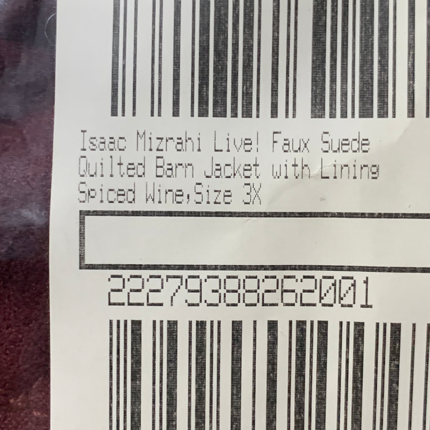 BRIDGE HAMPTON ISSAC MIZRAHI LIVE! Faux Suede Coat Full Snap Up Spiced Wine Sz 3X