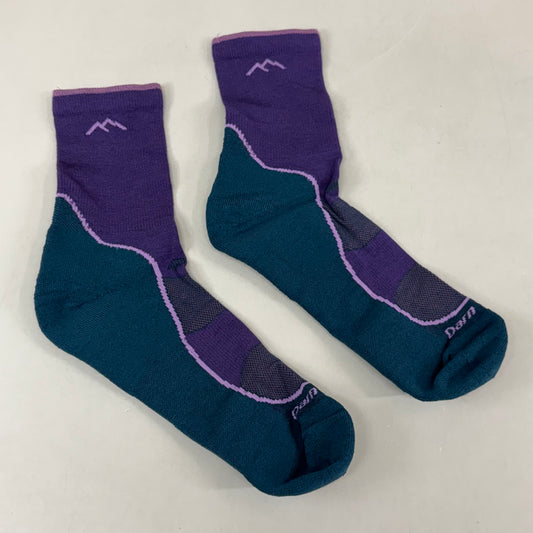DARN TOUGH Hike/Trek Socks Micro Crew Lightweight Women SZ L 10-11.5 Grape Merino Wool