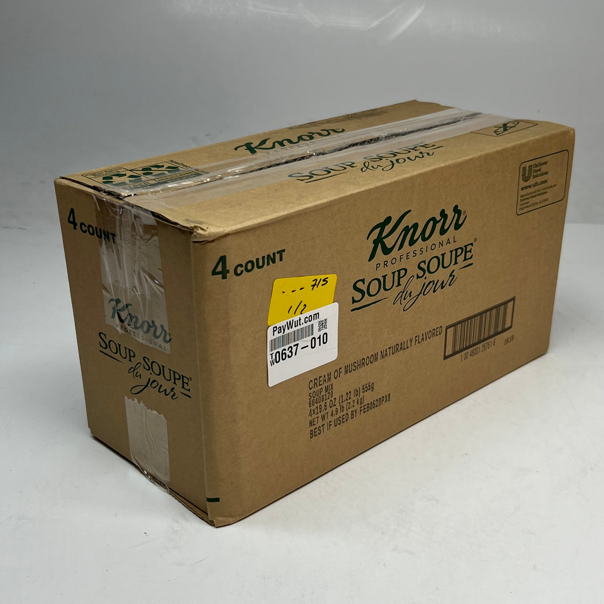 KNORR (4 PACK) Cream of Mushroom Naturally Flavored 19.6 oz. 68408120 BB 02/28