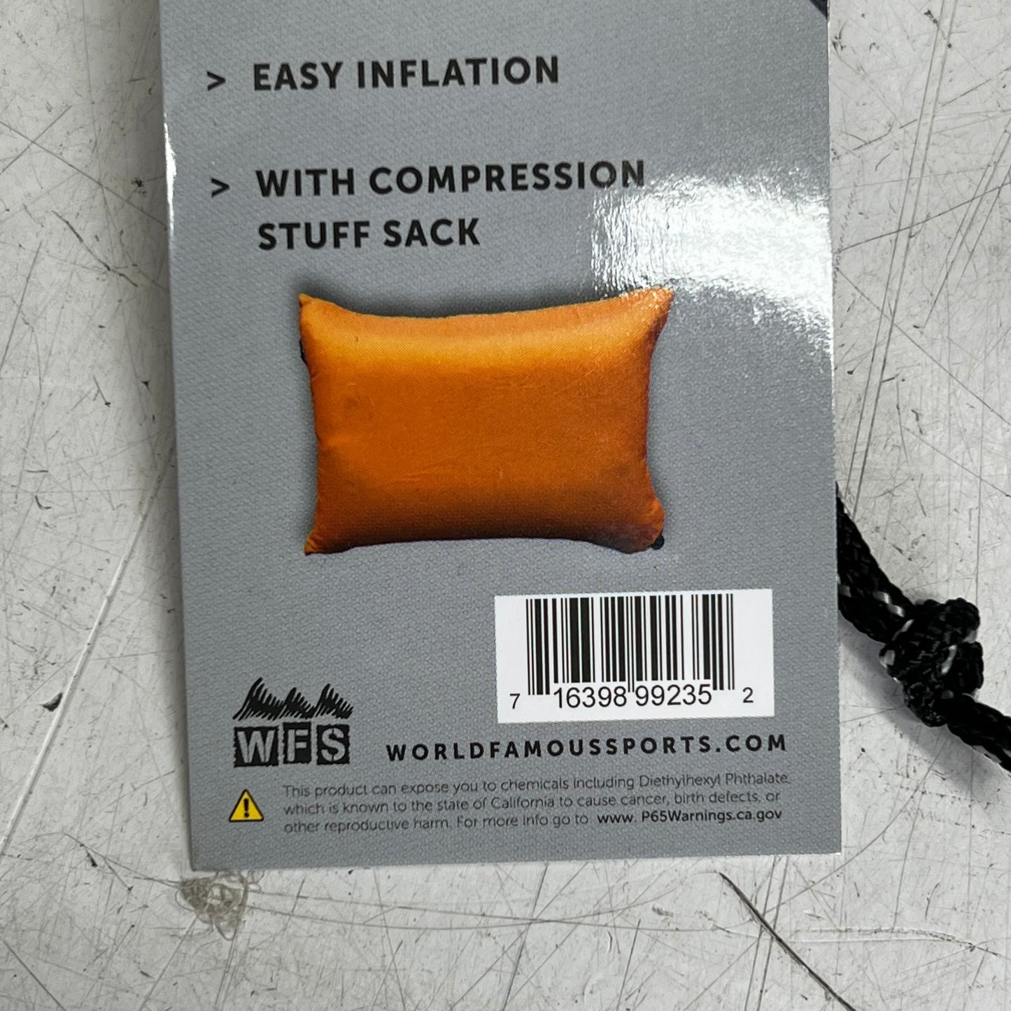 WFS Ultralight Air-core Travel Pillow Premium Macrofibre Padding Green 989PILLOW