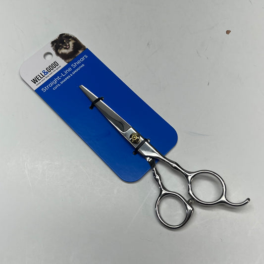 ZA@ WELL & GOOD (2 PACK) Straight Line Shears Cuts, Shapes & Smooths for Dogs Silver 3495811