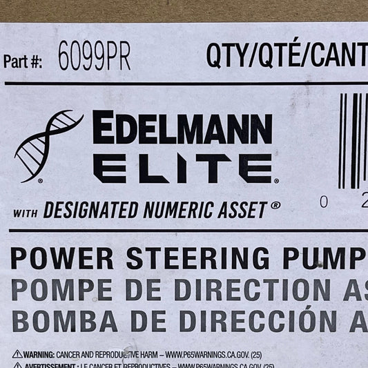 EDELMANN ELITE Power Steering Pump for Toyota w/ Pulley & Reservoir 6099PR