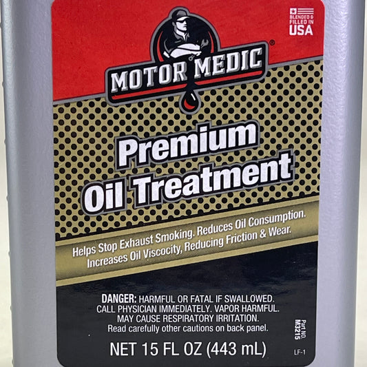 MOTOR MEDIC (12 PACK) Premium Oil Treatment 15 fl oz Grey M3215