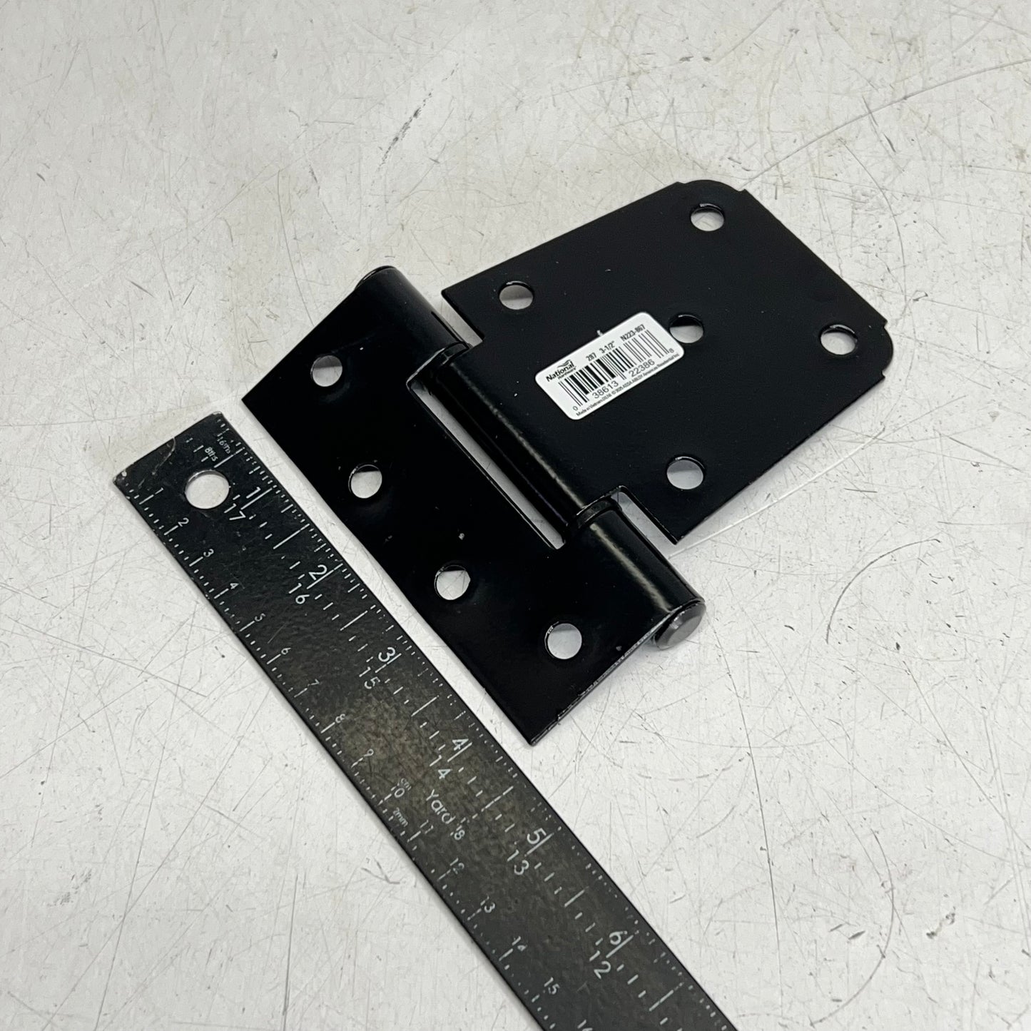 ZA@ NATIONAL HARDWARE (3 PACK) Gate Hinge 4-1/4"W Frame Leaf x 1.56"H Black N223-867