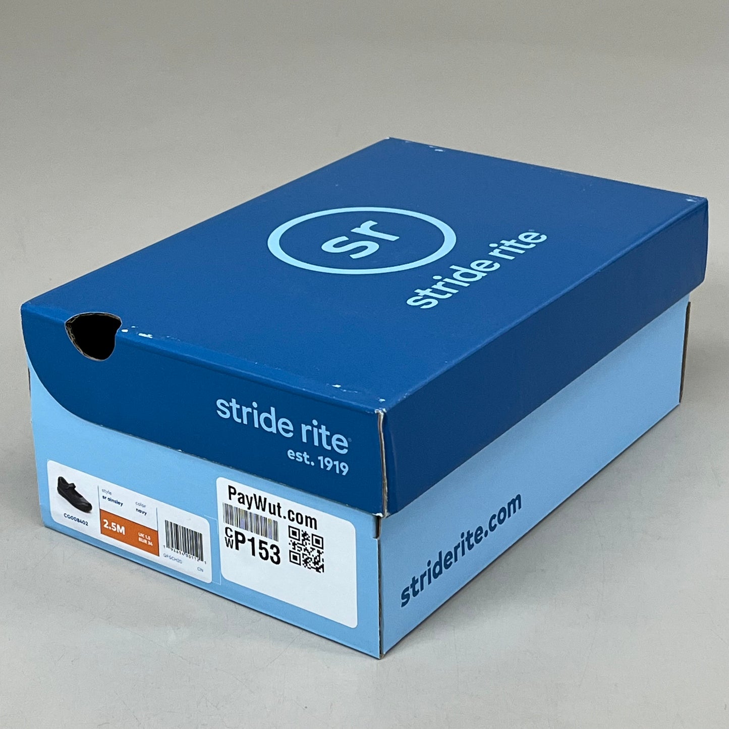 STRIDE RITE SR Ainsley Chidrens Dress Shoes Sz 2.5M Navy CGOO8402