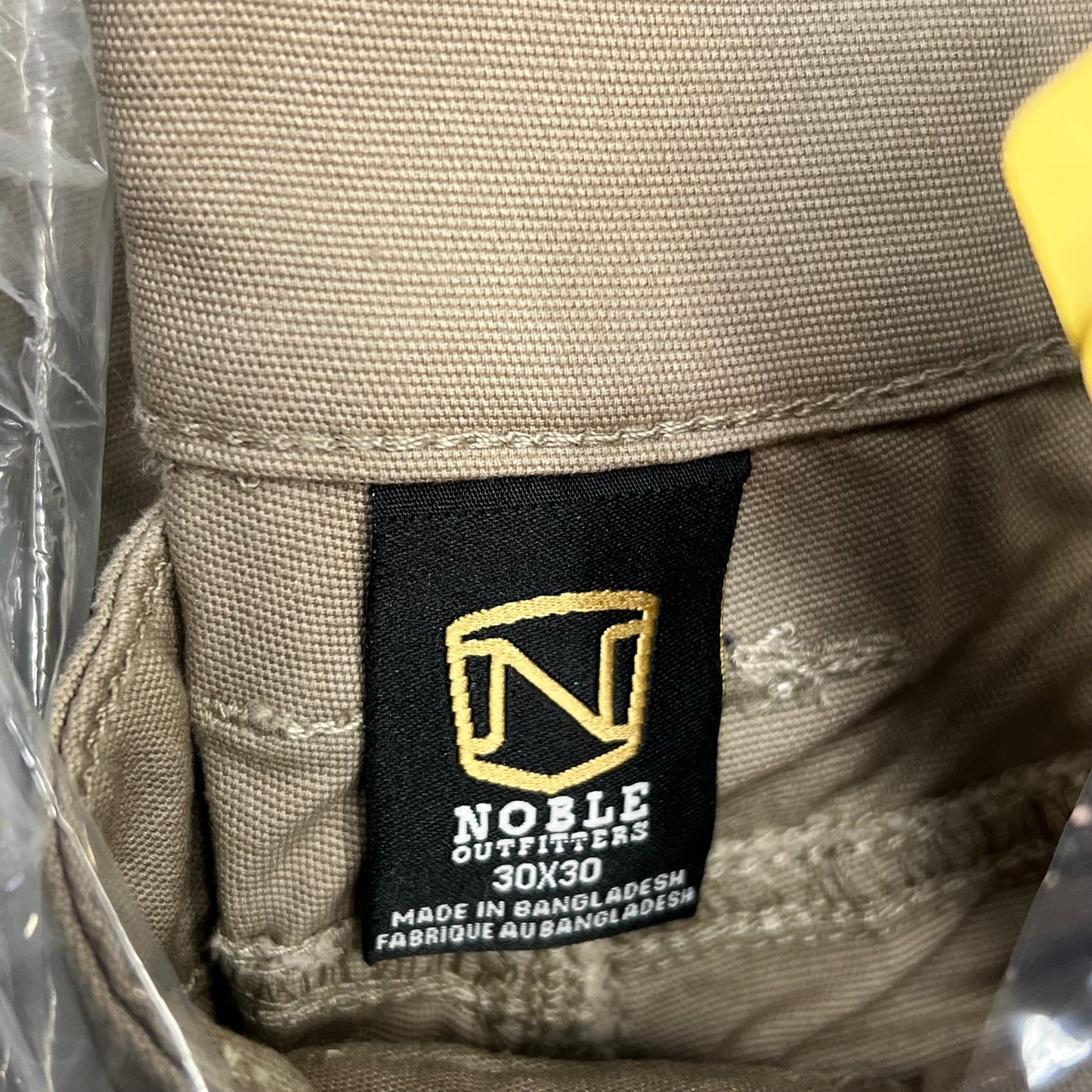 NOBLE OUTFITTERS Flex Stretch Canvas Work Pant Men's Sz 30x30 Khaki 18425