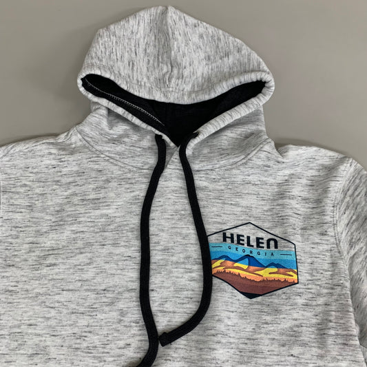 LONEROCK Helen Georgia Tie Hoodie Sz XL White/Grey