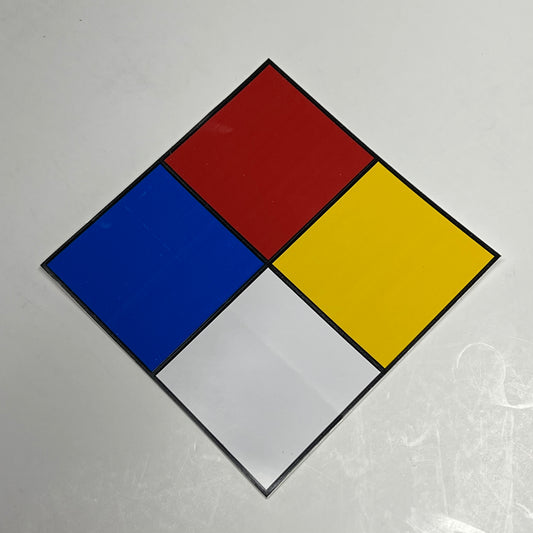 BRADY (10 PACK) Nfpa Diamond Label Pack 5X5 Yellow/White/ Red & Blue B|946