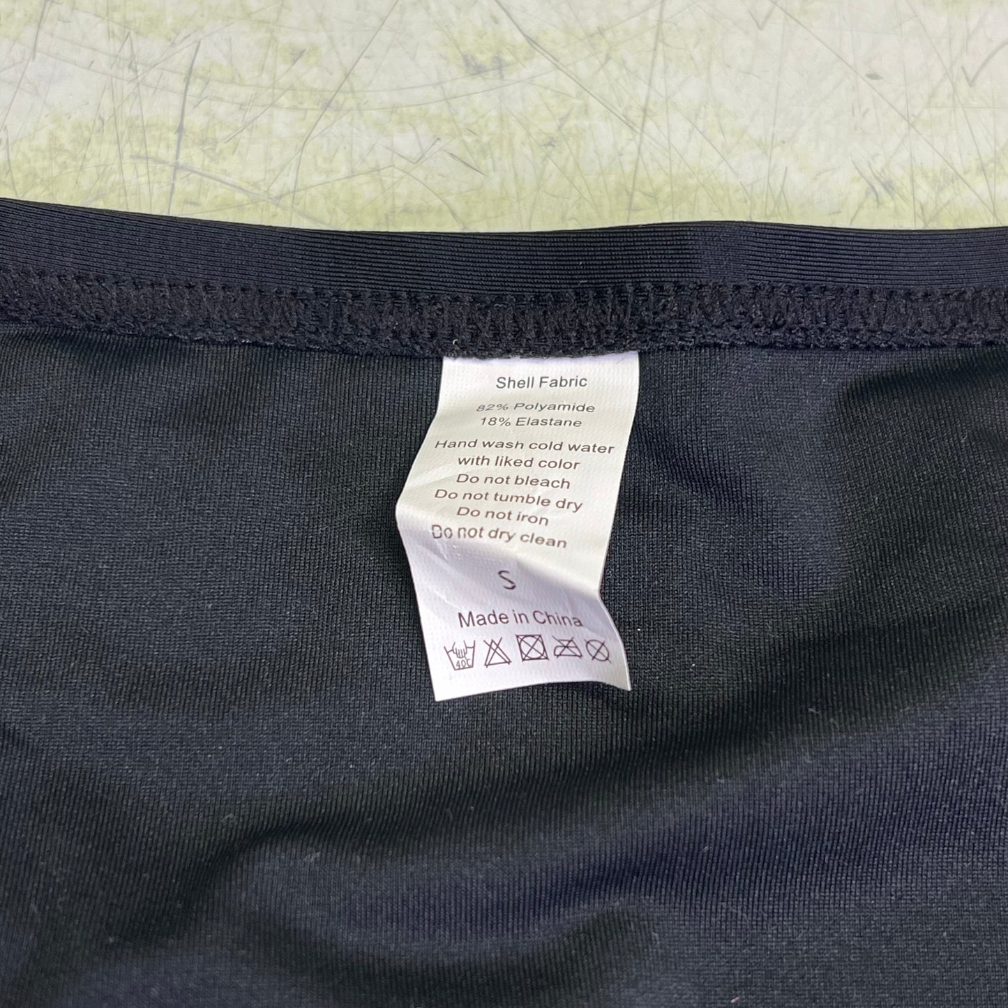 CHARMO Long Sleeve Top High Waist Bottoms Bikini Set Women's Sz S Black