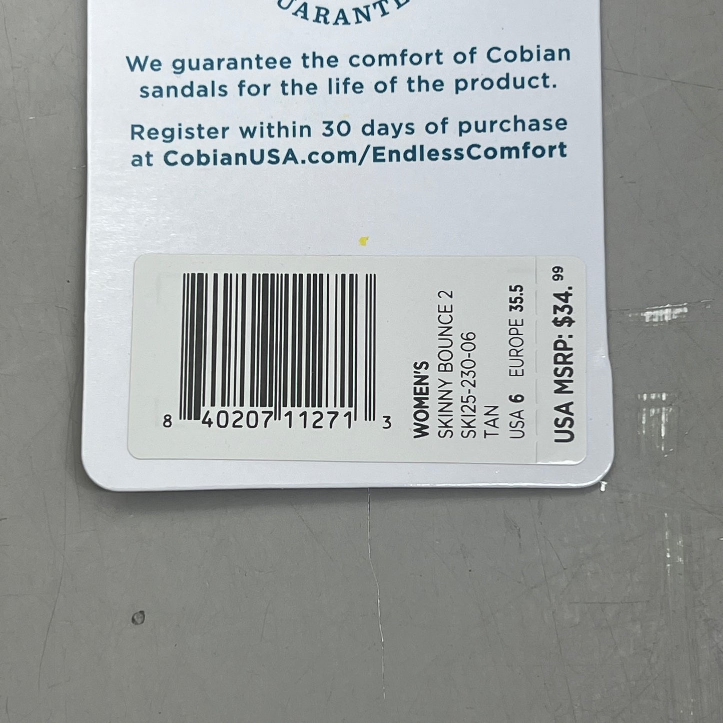 COBIAN Skinny Bounce Comfortable Synthetic Strap Women's Sz 6 Tan SKI25-230-06