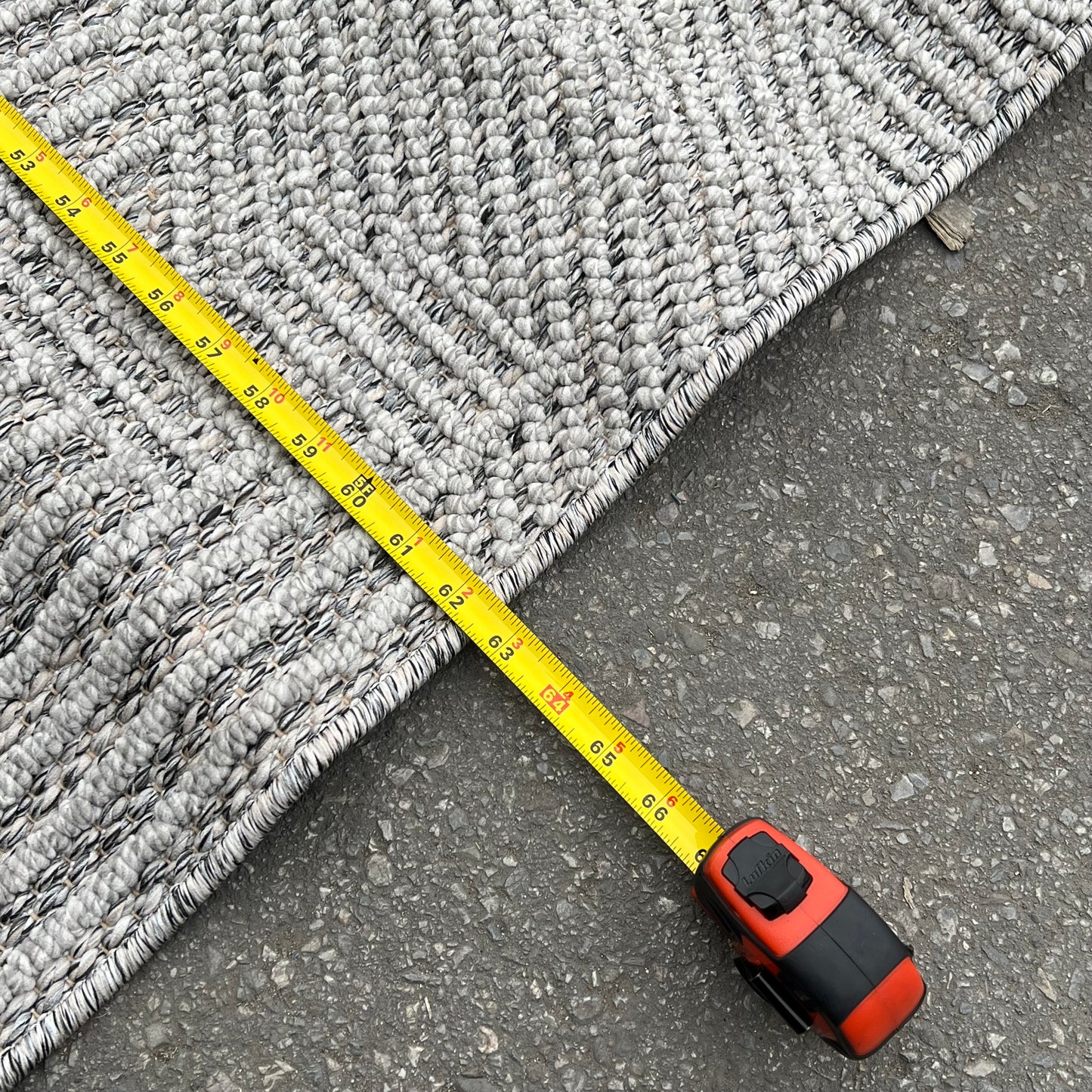 ZA@ Indoor/outdoor Area Rug See Images For Size Light Grey/Dark Grey