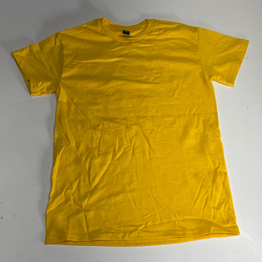 ZA@ GILDEN (12 PACK) Unisex Heavy Cotton T-shirts Short Sleeve Unisex Sz S Yellow