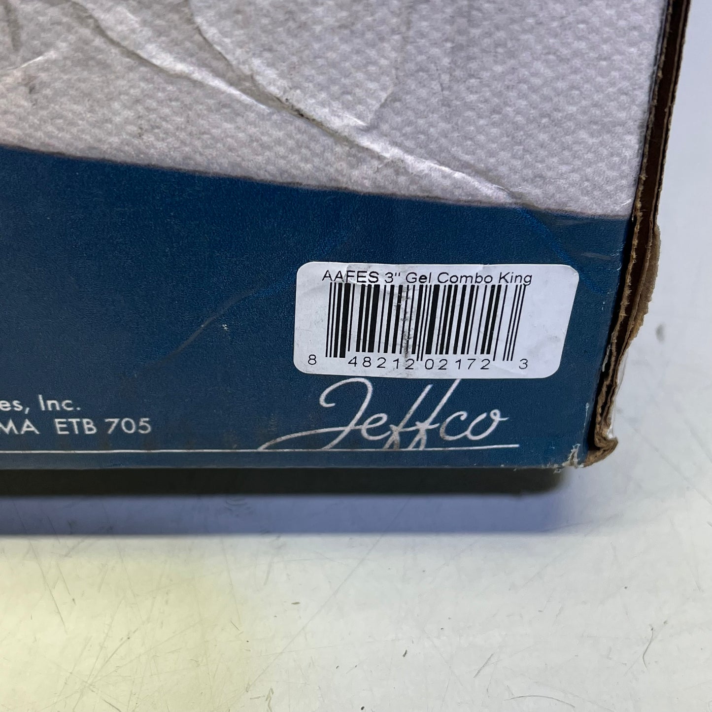 HEALTH-O-PEDIC Gel Memory Foam Mattress Topper 3" Layer King White/Blue AAFES