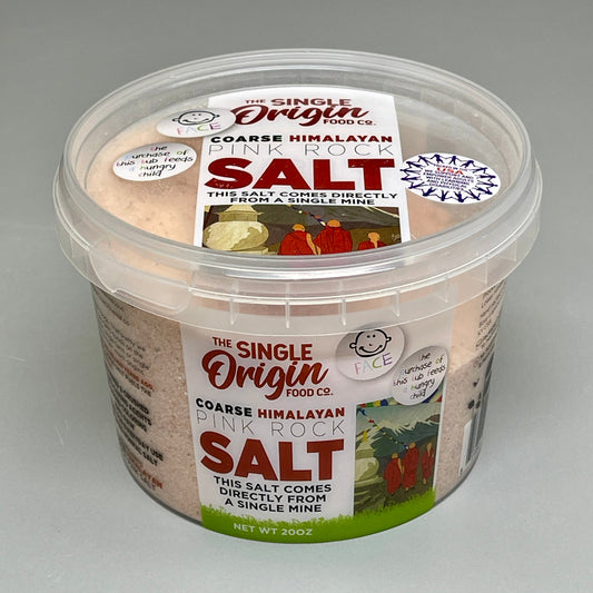 THE SINGLE ORIGIN FOOD CO (6 PACK) Pink Himalayan Salt Tub (course) 20 oz/each BB 11/26