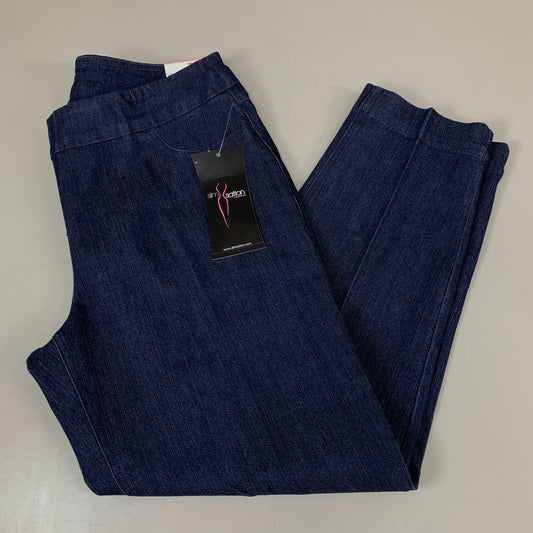 MULTIPLES Ankle Pants Petite Women's Sz 10P Denim M2623P