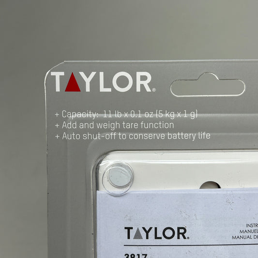 TAYLOR Compact Digital Kitchen Scale White (New)