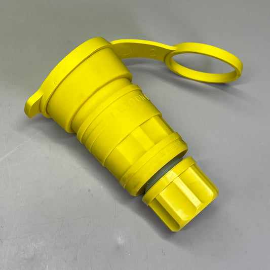LEVITON Industrial Grade Wet Guard Connector 30 Amp, 250 Volt Yellow 162-29W48