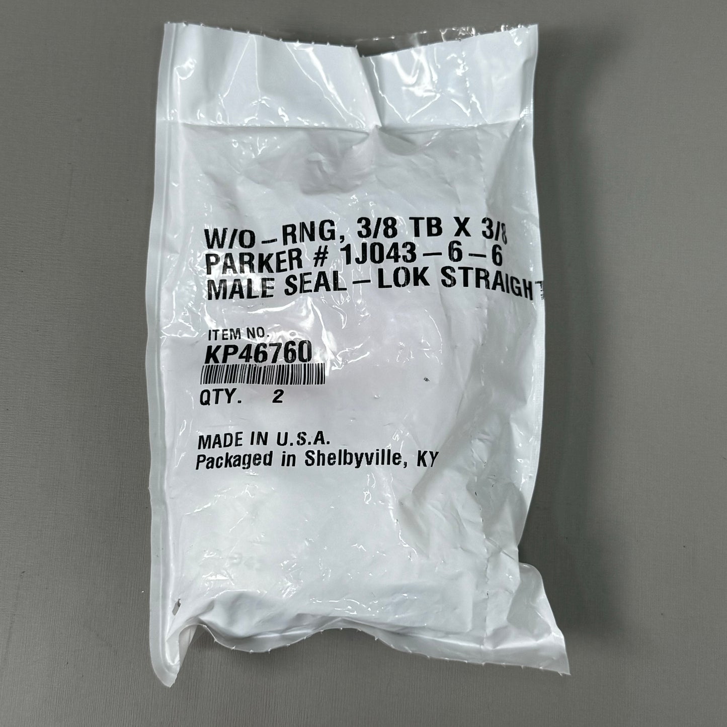 PARKER (2 PACK) Hydraulic Hose 1J043-6-6 Male Seal-LOK 3/8" x 3/8" Steel KP46760