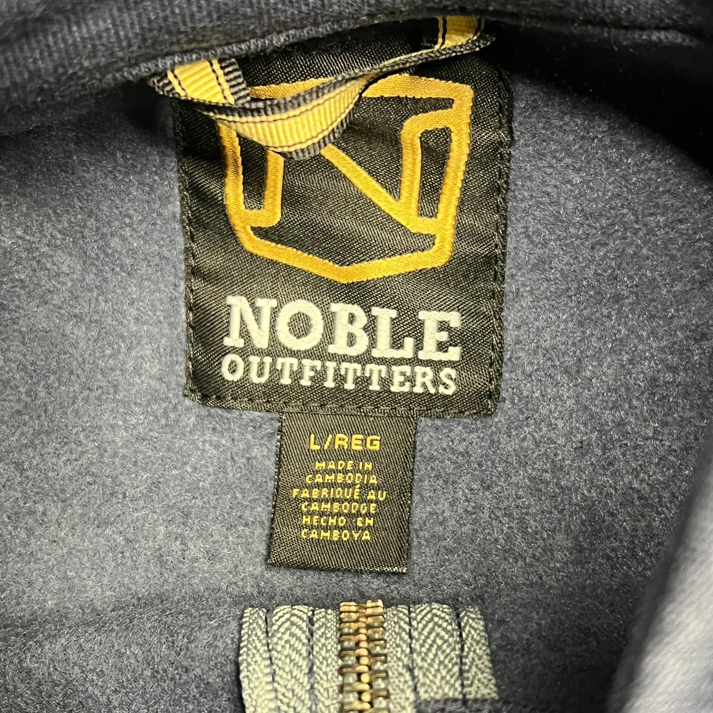 NOBLE OUTFITTERS Flex YYK Quarter Zip Pullover Men's Sz L-R Navy Blue 11526