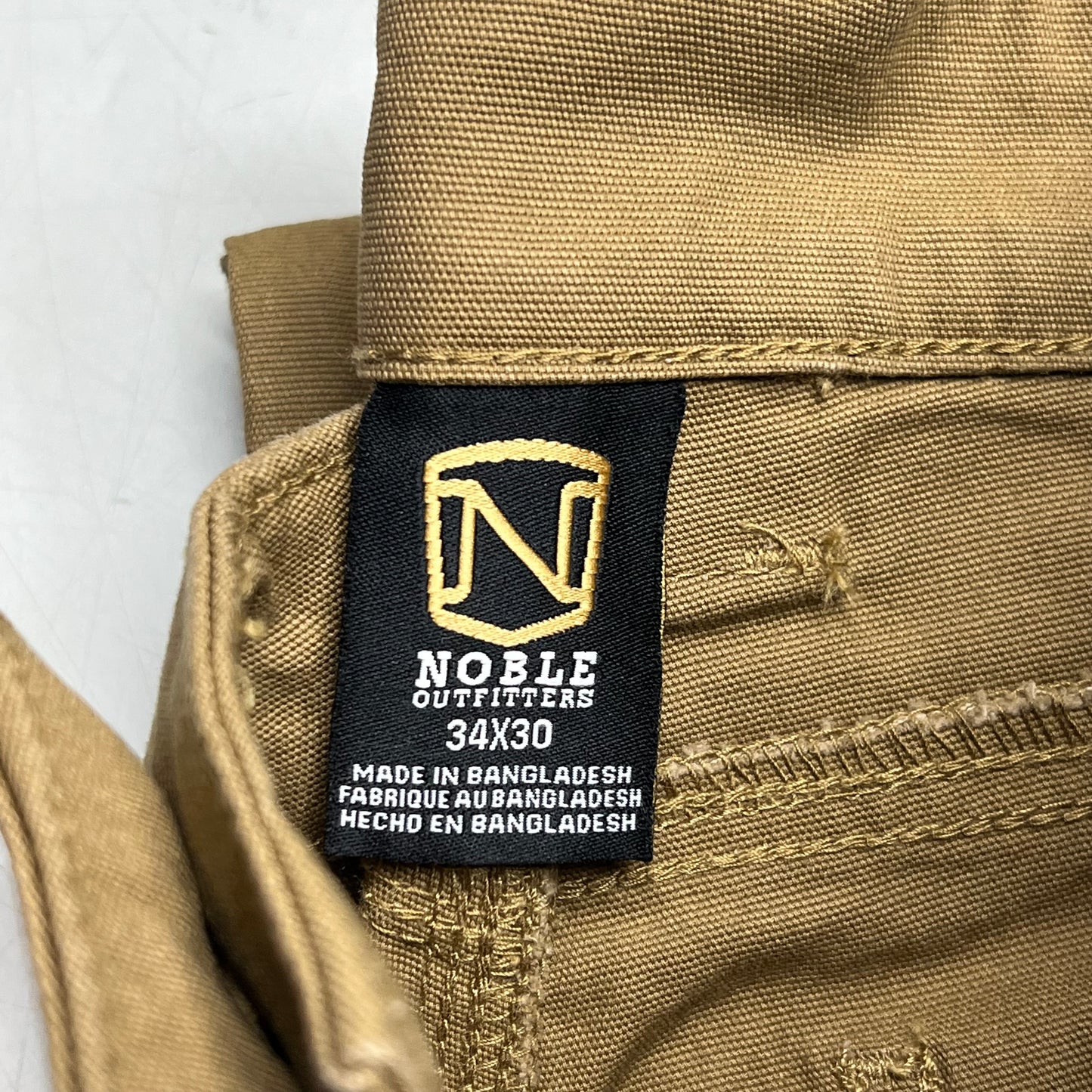 NOBLE OUTFITTERS Canvas Double Front Work Pant Men's Sz 34x30 Coyote 18452