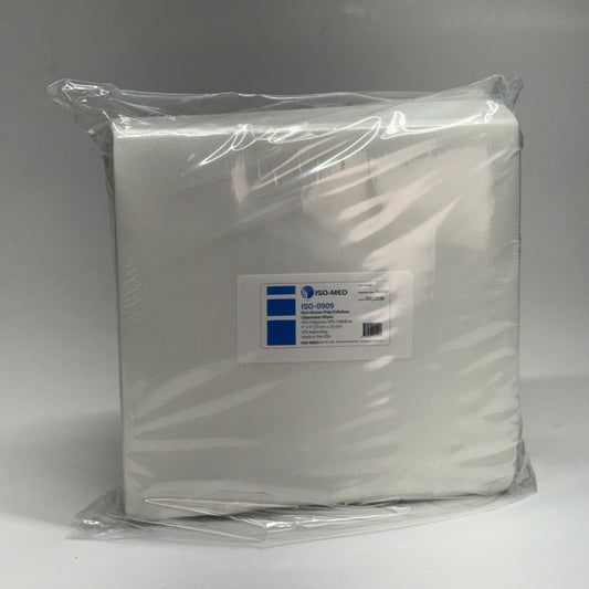 ISO-MED (3000 Wipes) Non-Woven Poly/Cellulose Cleanroom Wipes Sz 9" x 9" ISO-0909