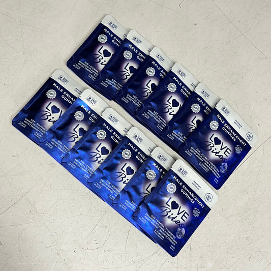 DOC JOHNSON (12 PACK, 1 Serving Each) Male Enhancement Gummies Raspberry BB 6/27