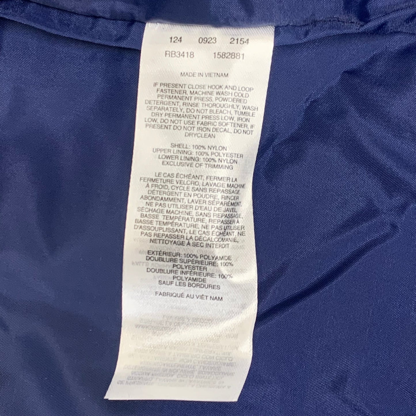 COLUMBIA Rain-Zilla Fleece Lined Jacket Youth Sz S Bright Indigo/Navy RB3418-433