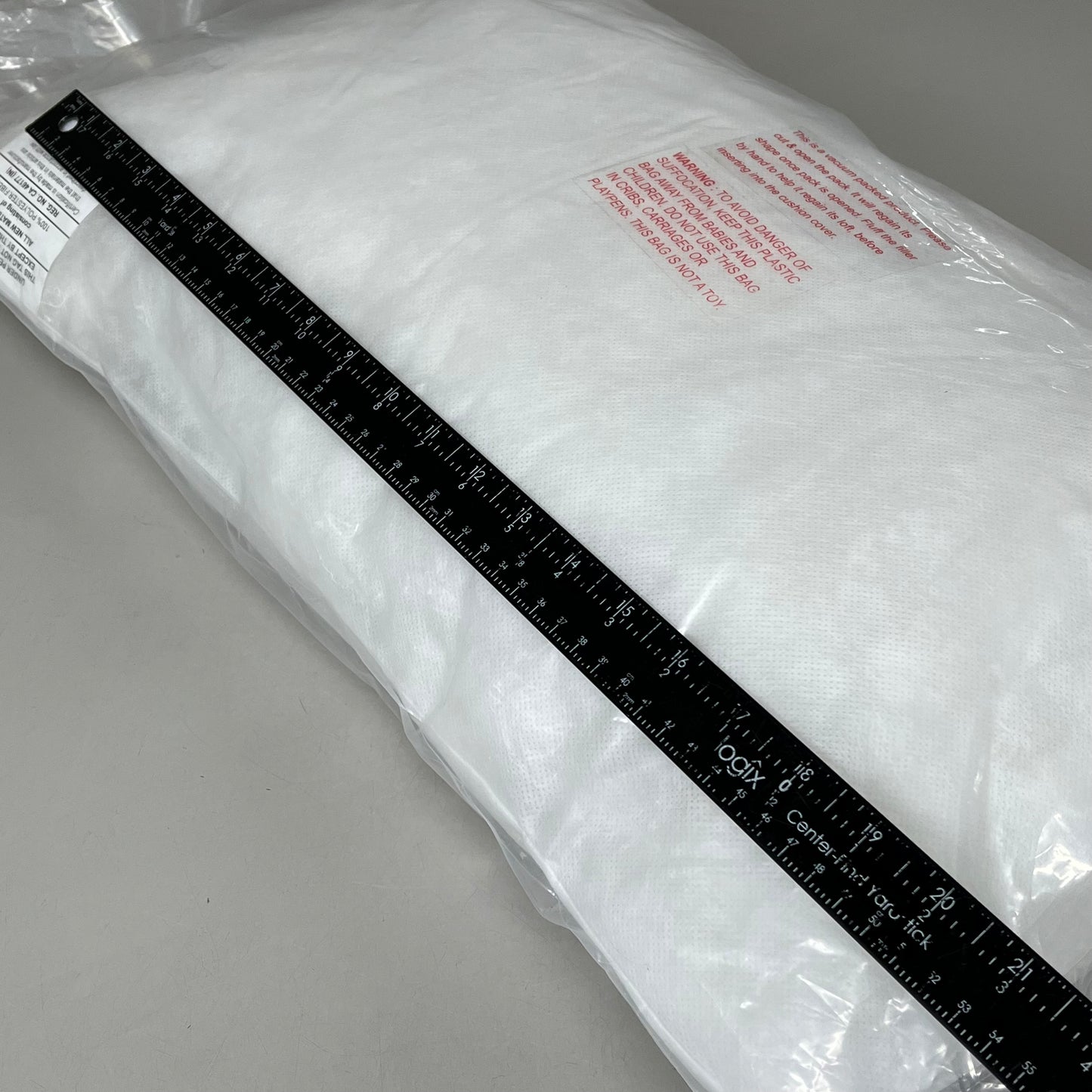 CREATIVE CO-OP Reserved for The Cat Cotton Pillow 24"W x 14" H Creme DF0524