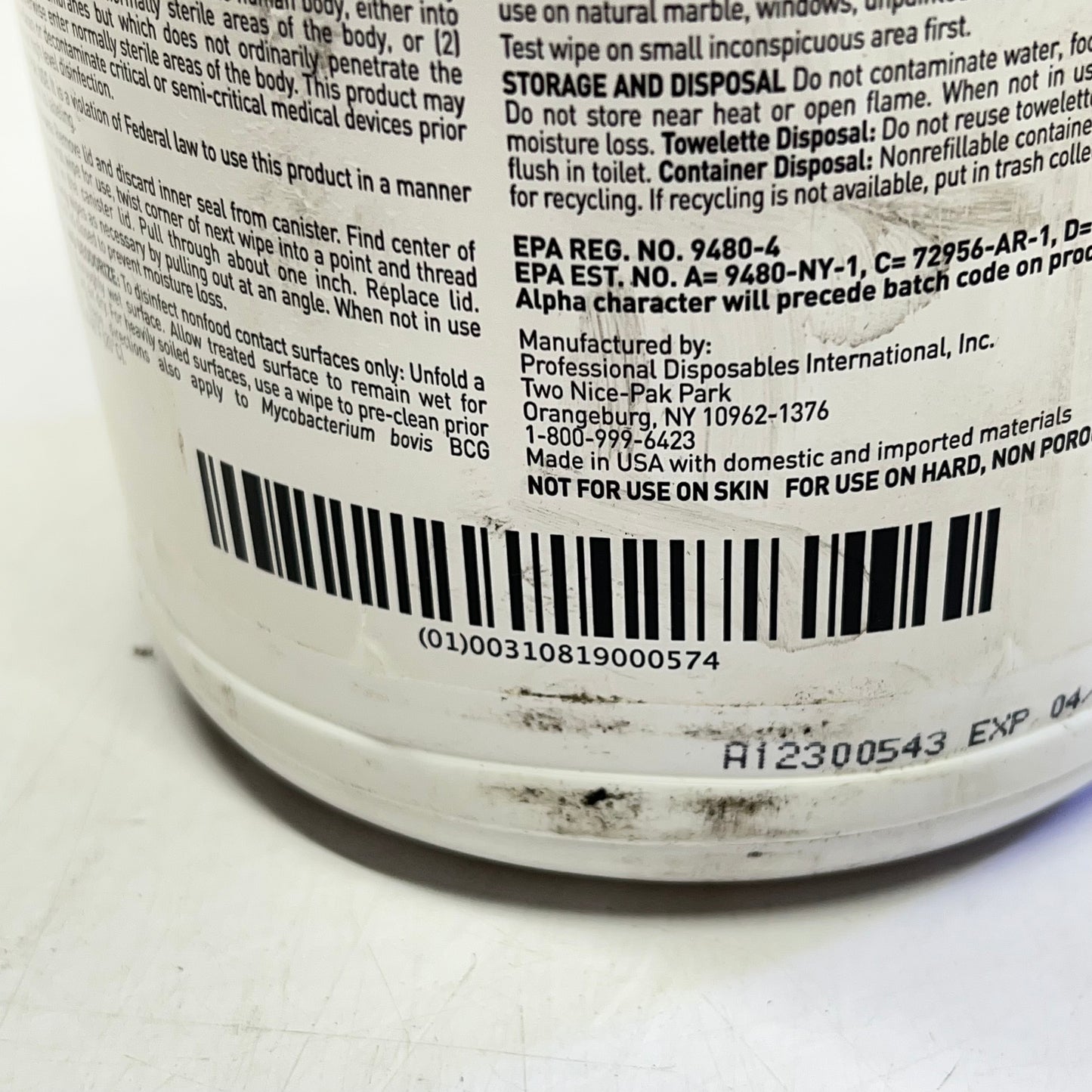 ZA@ PDI (11 PACK) Super Sani-Cloth Large Wipes 160ct Each BB 04/2025 (As-Is Dirty/Dented)