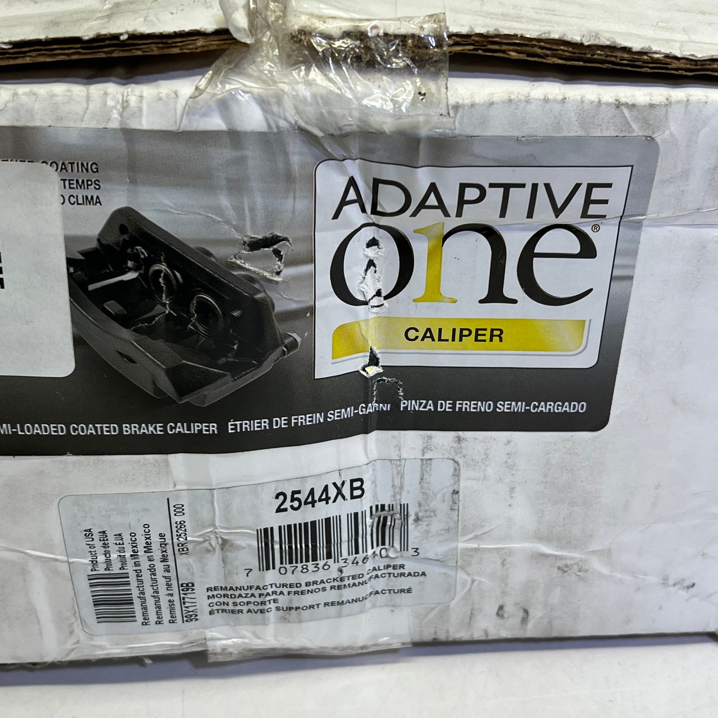 ADAPTIVE ONE Napa Remanufactured Brake Caliper Dual Piston Floating 2544XB
