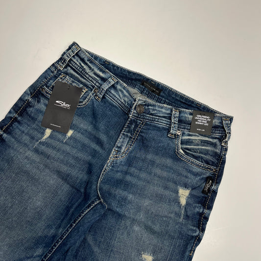 SILVER JEANS CO. Girlfriend Mid Rise Skinny Leg Jeans Women's Size 30/29 Indigo