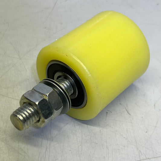 COSHAR (4 PACK) 2" Slide Gate Guide Roller, Yellow X003B1KC4F
