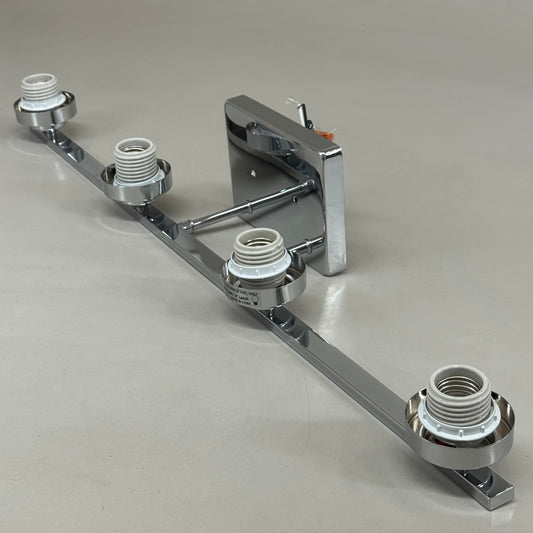 TRANS GLOBE 4-Light Glass Shaded Drum Vanity Bar 31.25"x7.5"x 6" Black 70524 (New Other- Slightly Distressed Packaging)