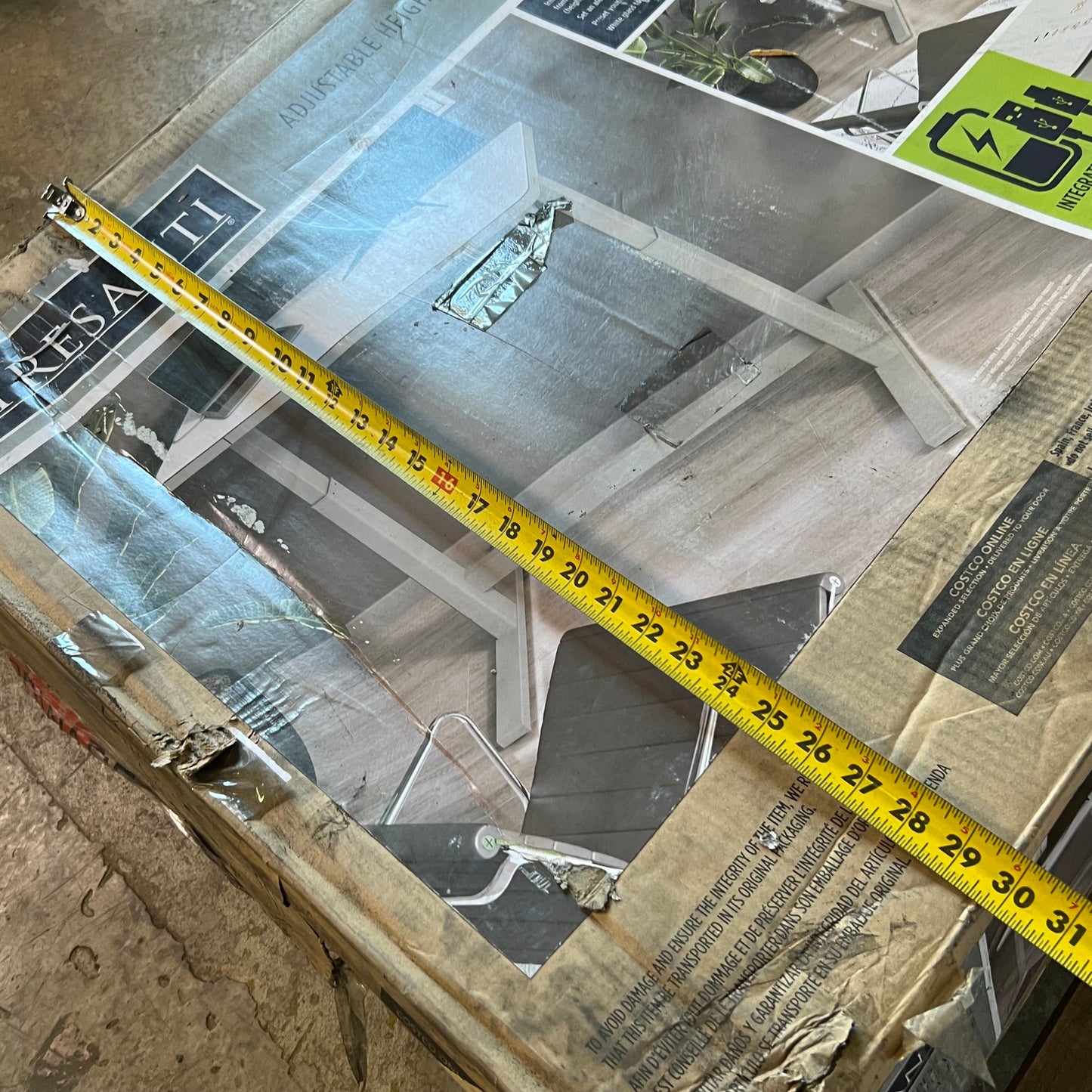 TRESANTI Adjustable Height Desk Sz 20.4-47" H x 23.7" W x 47.3" L 0DP720-D908