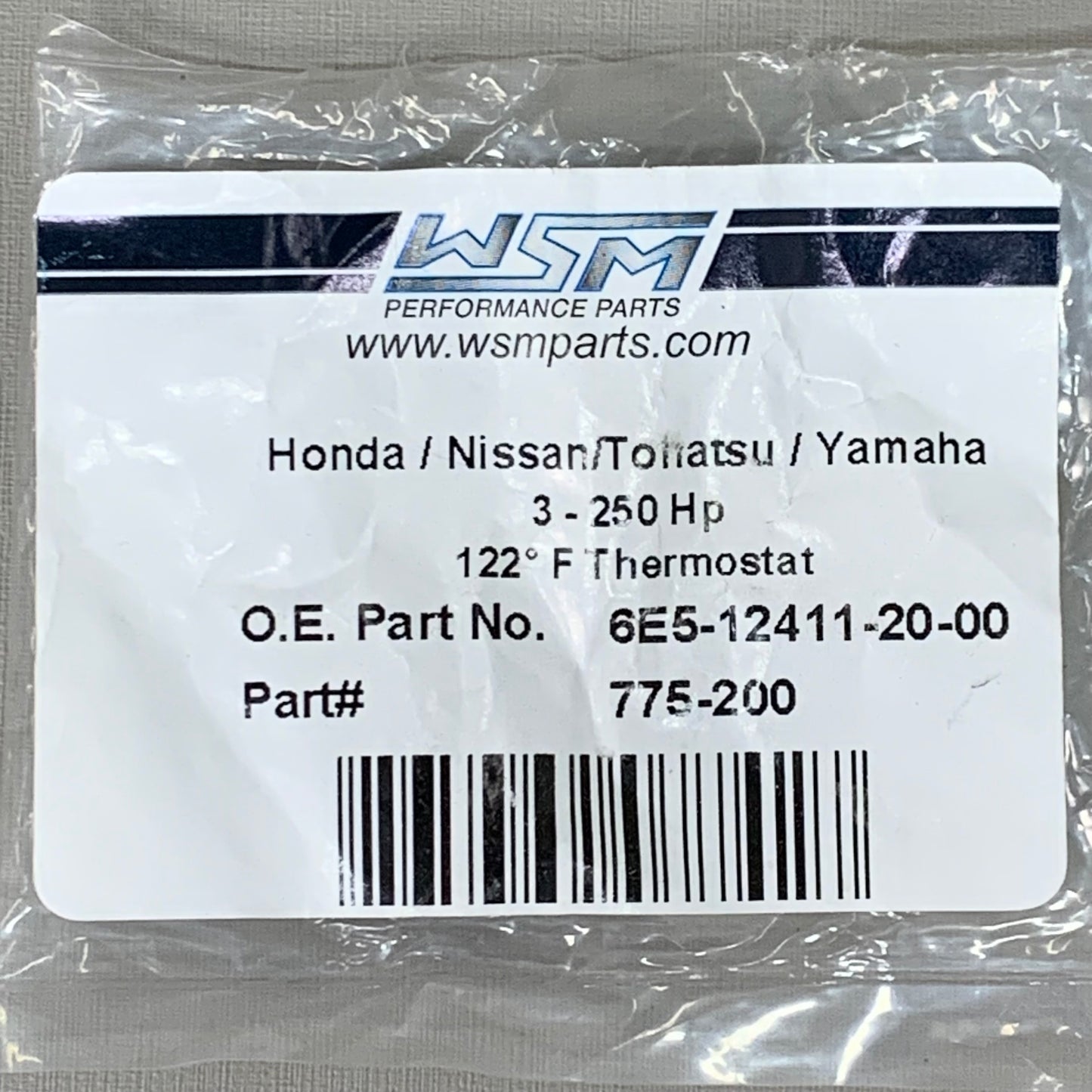 WSM for Honda / Nissan / Tohatsu / Yamaha 3-250Hp 6E5-12411-20-00