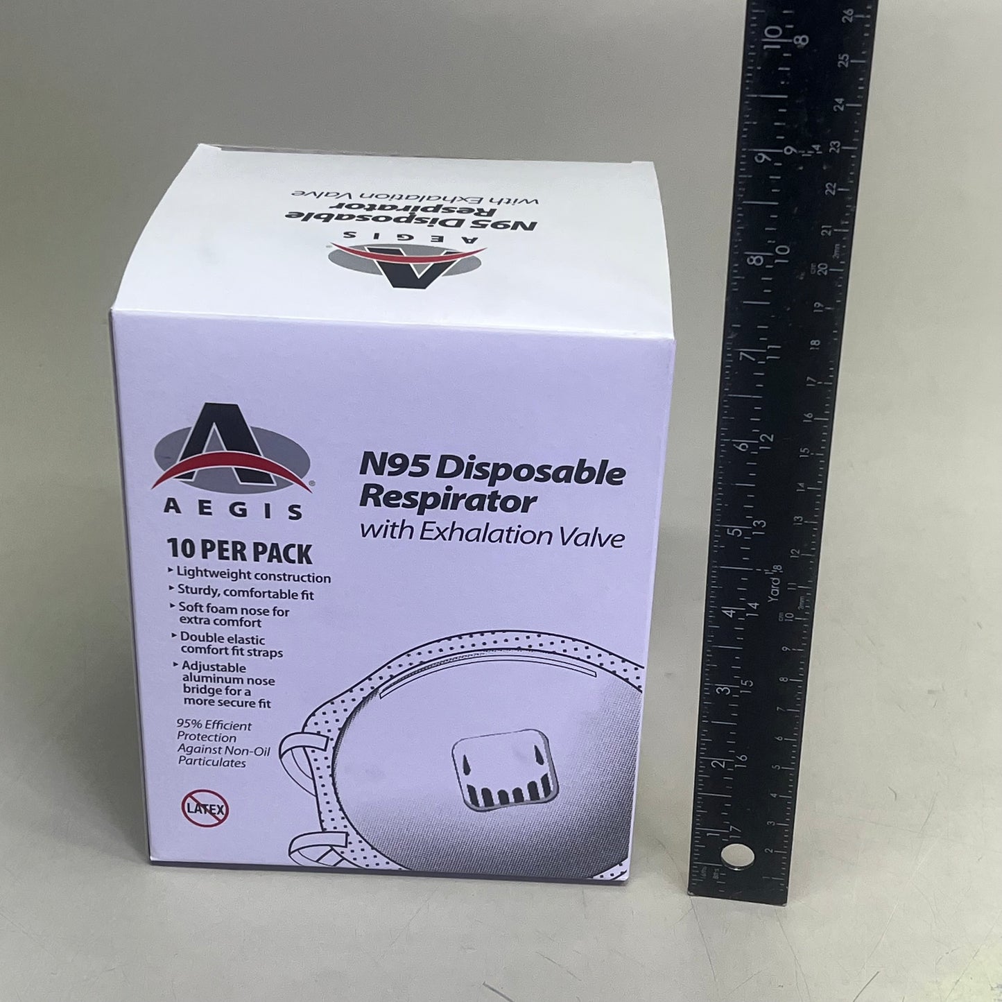 AEGIS (2 PACK, 10 per Box) N95 Disposable Respirator & Exhalation Valve 152625