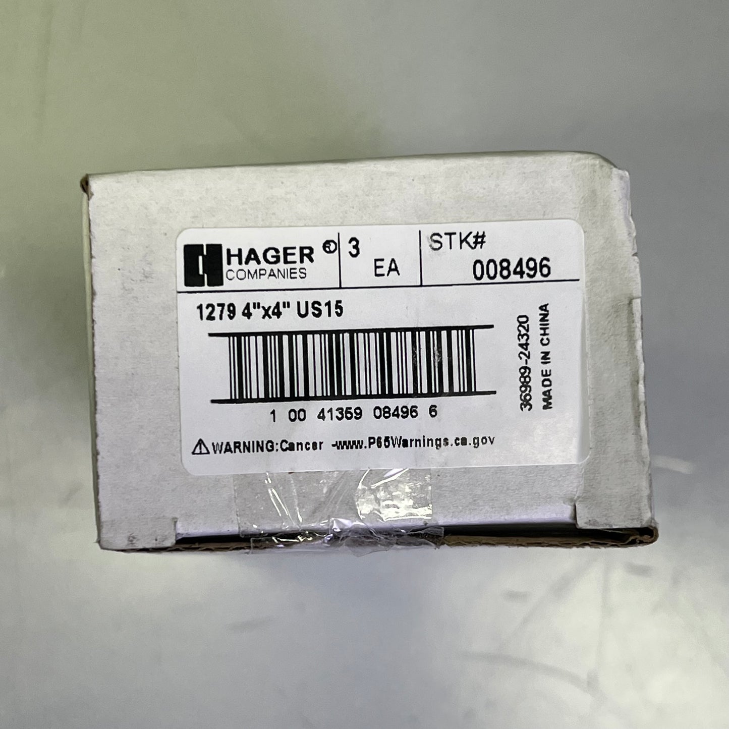 HAGER (3 PACK) Full Mortise Hinge W/ Hardware 4"x 4" Satin Nickel 008496 US15