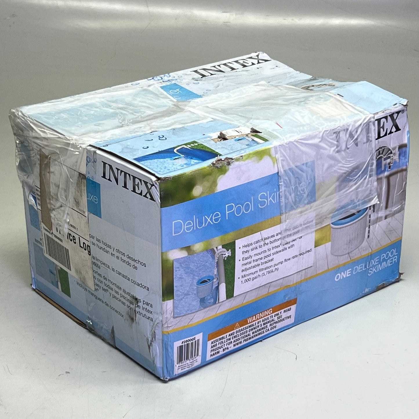 INTEX One Deluxe Pool Skimmer 7.5"D x 10"H Grey 28000E