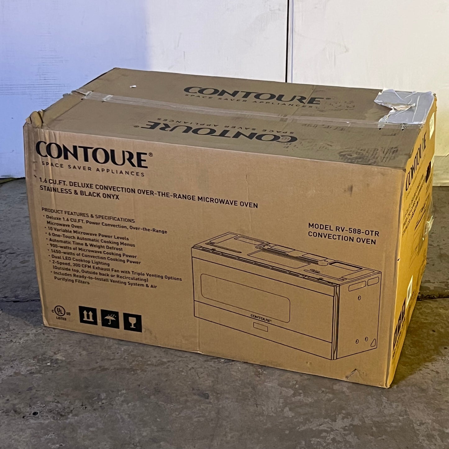 CONTOURE All-in-one Convection & Combination Microwave Oven 1.6 Cu Ft Black