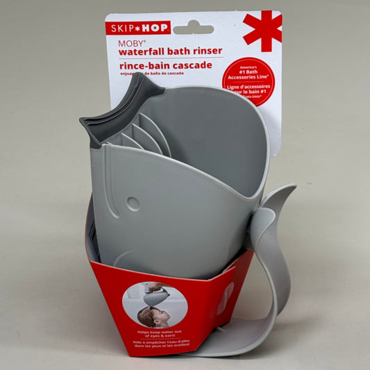 SKIP HOP (2 PACK) Moby Waterfall Baby Bath Rinser Soft Comfort Edge Grey 235052