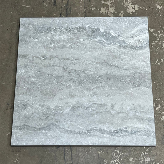 TRAVERTINE (20-PACK) Porcelain Tiles Size 24 x24 Andes Silver 42895