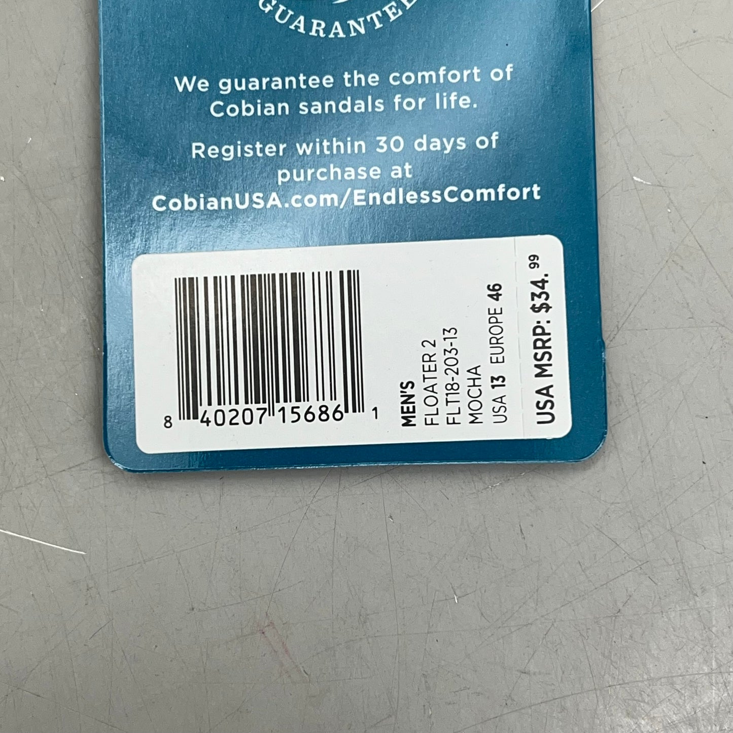 COBIAN Floater Sandals Synthetic Strap Men's Sz 13, EU 46 Mocha FLT18-203-13