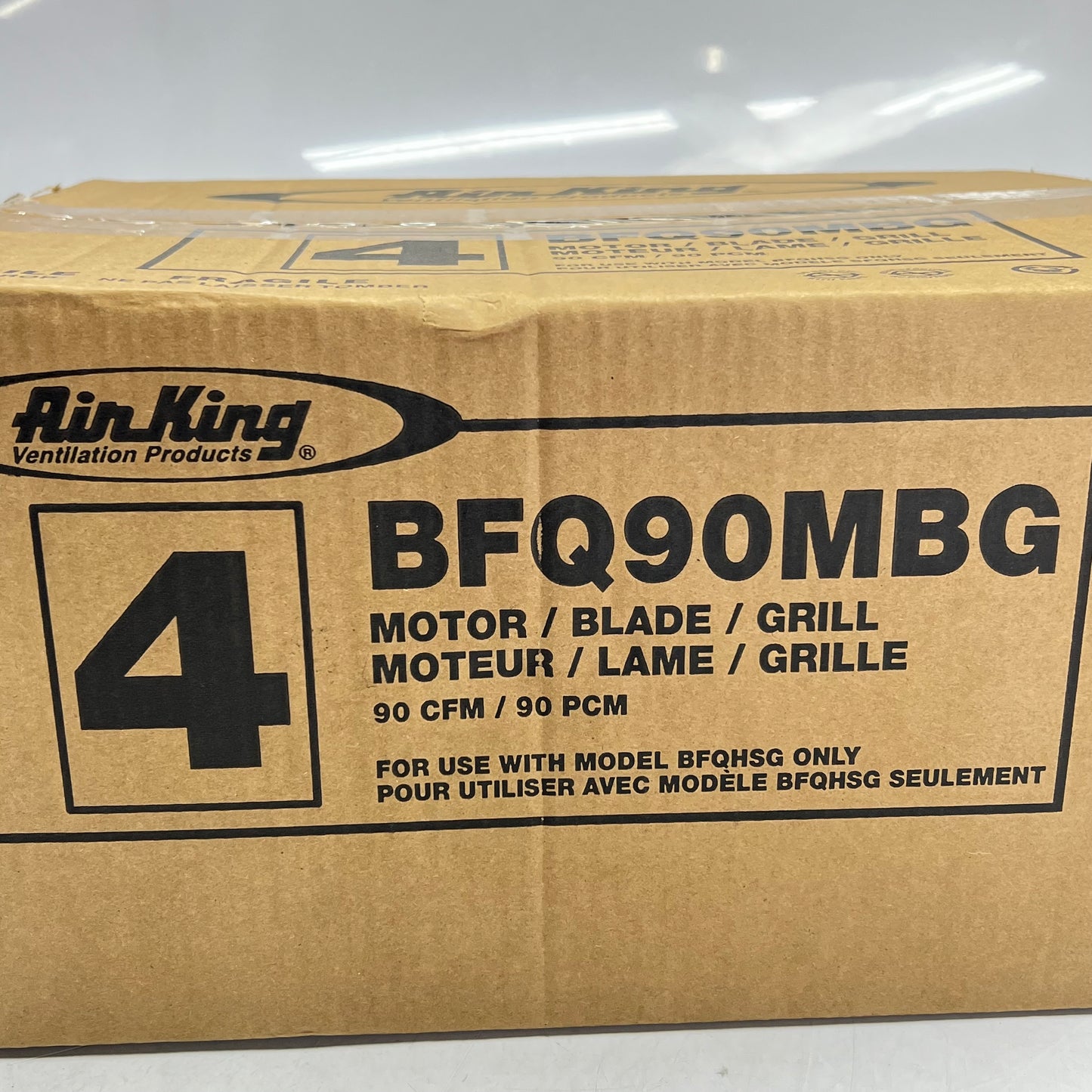 AIR KING Contractor Pack Motor Blade & Grill 90 CFM 25 Sones White BFQ90MBG