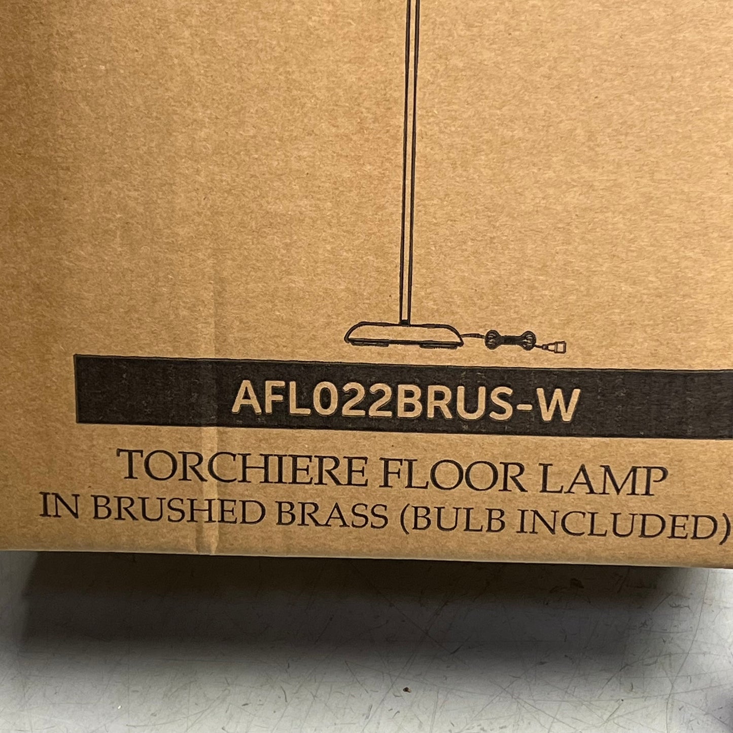 ZA@ ARLEC AMERICA Torchiere Floor Lamp W/ Bulb 71" Brushed Brass AFL022BRUS-W