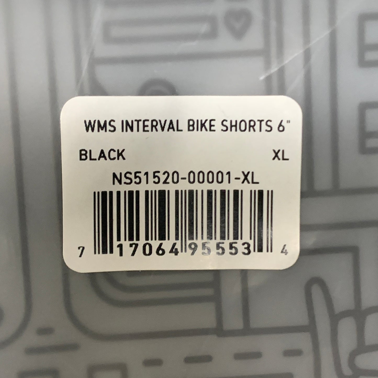 NATHAN Interval 6" Inseam Bike Short Women's Black Size XL NS51520-00001-XL