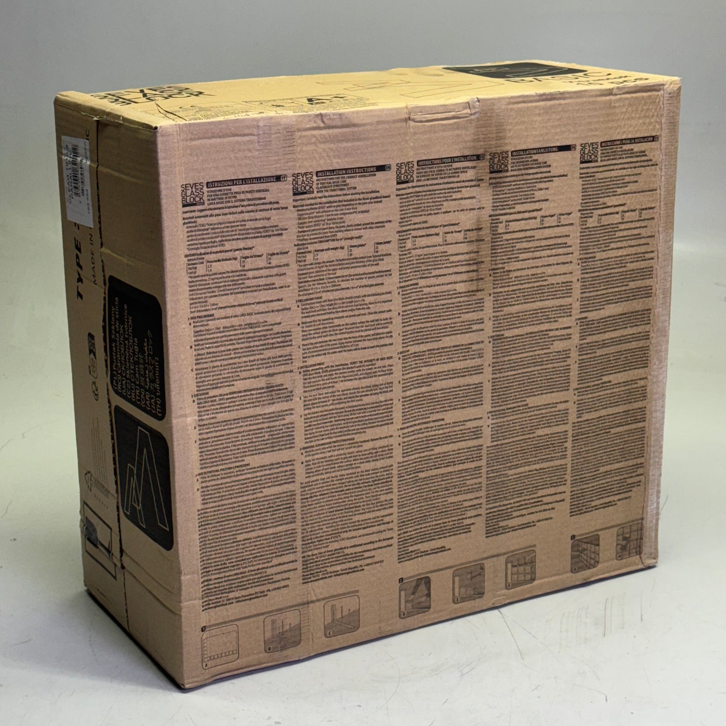 VITRABLOK (10 Pcs) Seves Glass Block Sz 7.5" x 7.5" x 2.7" 1919/8