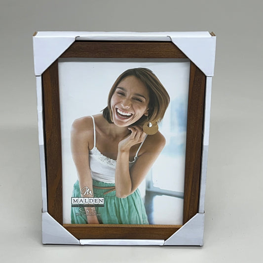 MALDEN (3 PACK) Wall Decor Concepts Wood Picture Frame 5" X 7" Chestnut 2332-57